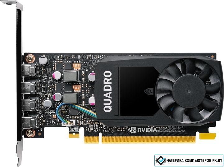 Видеокарта PNY Nvidia Quadro P1000 4GB GDDR5 VCQP1000V2-BLS - фото 1 - id-p215239836