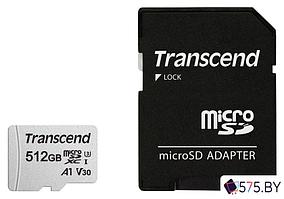 Карта памяти Transcend microSDXC 300S 512GB (с адаптером)