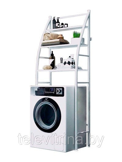 Стеллаж-полка для ванной комнаты над стиральной машиной 155х65х25-17 см ( арт 9-8075 )