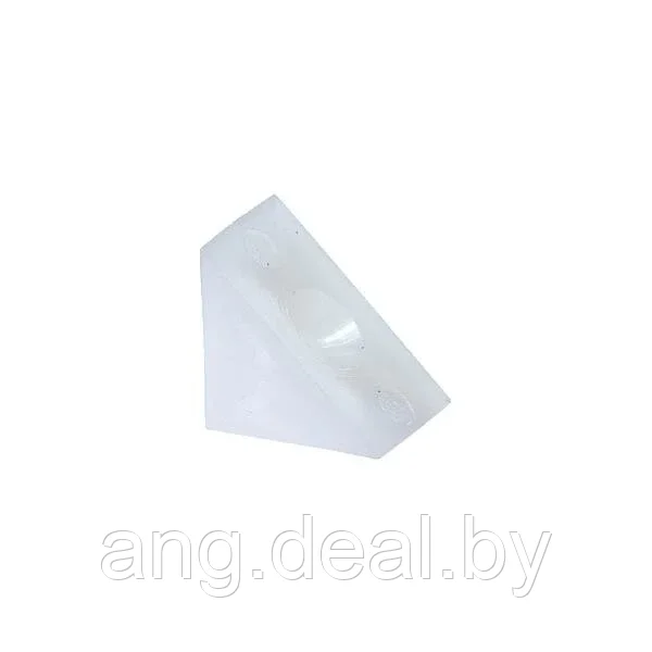 Уголок мебельный БЕЗ шурупа, белый пластик (за 100 штук) - фото 1 - id-p215263446