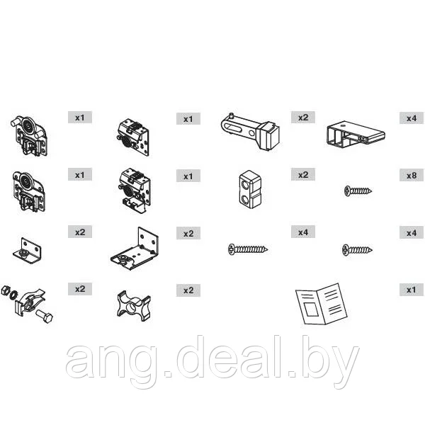 Domino-S Комплект фурнитуры для 2-х дверей (16-21 мм) - фото 2 - id-p215264622