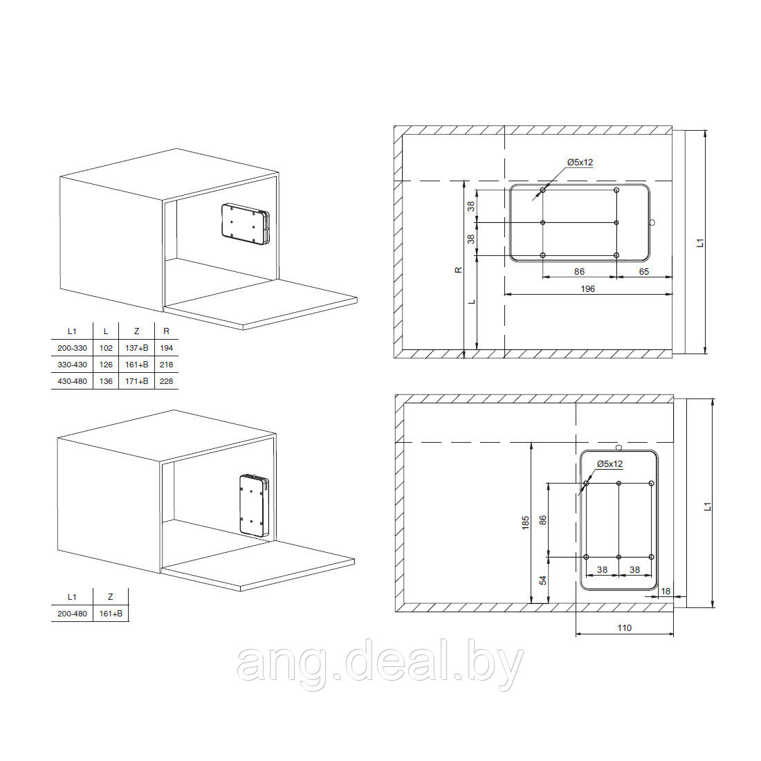 Подъемник для секретера MiniWinch, усилие 60N, универсальный - фото 4 - id-p208647682