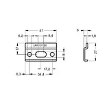 Кронштейн 47х27мм для подвески полок, оцинкованный, фото 2