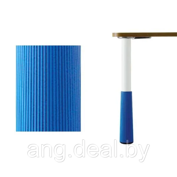 Нога d.50 Н580 для стола KINDER, цвет белый RAL9003 + синий, комплект 4 штуки - фото 1 - id-p215263935