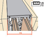 EXEDRA Комплект профиля соединителя двух каркасов для шкафов глубиной от 400 до 650 мм, фото 2