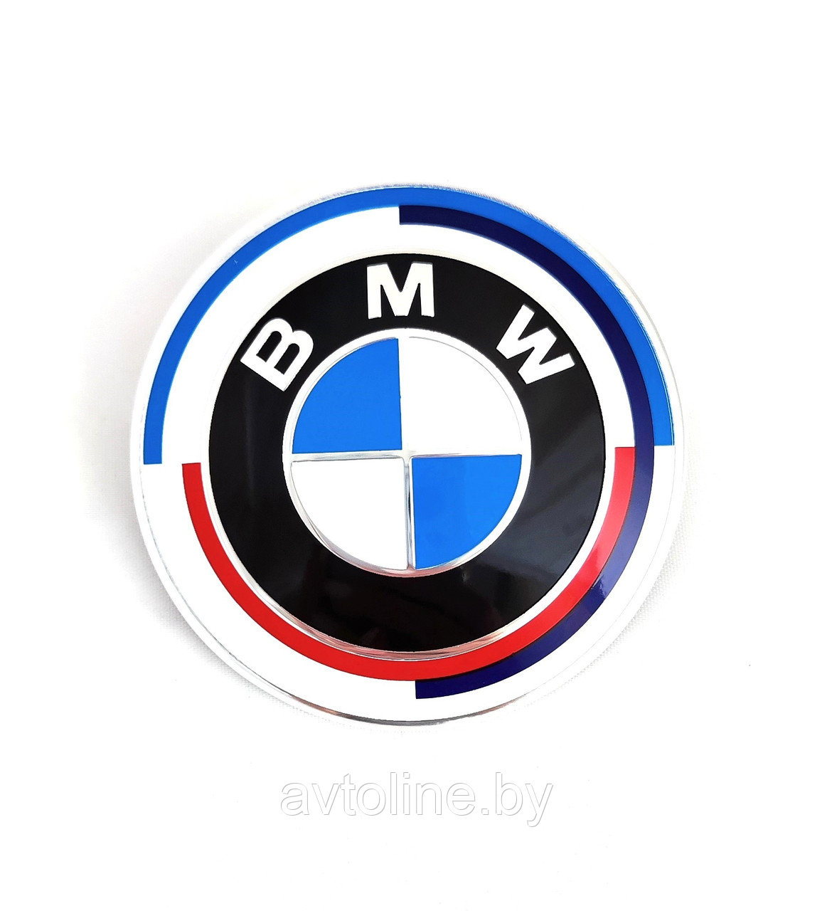 Эмблема BMW 74 мм бело-синяя M 51148132375-74M - фото 1 - id-p186082396