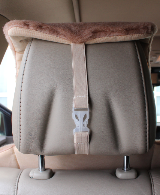 Накидка на автомобильное сидение из натуральной овечьей шерсти, размер 145*55*1,5 см, цвет бежевый+подарок - фото 9 - id-p215230339