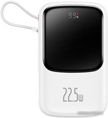 Внешний аккумулятор Baseus Qpow Pro Digital Display Fast Charge 10000mAh (белый)