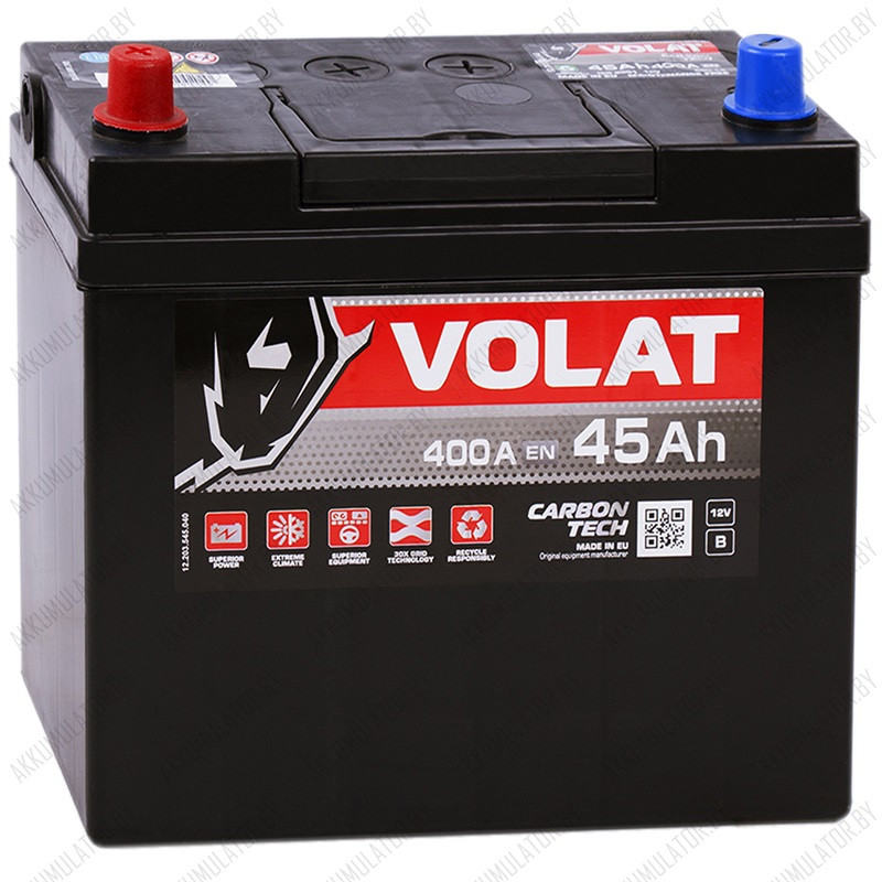 Аккумулятор VOLAT Ultra Asia 45Ah / 400А / Прямая полярность