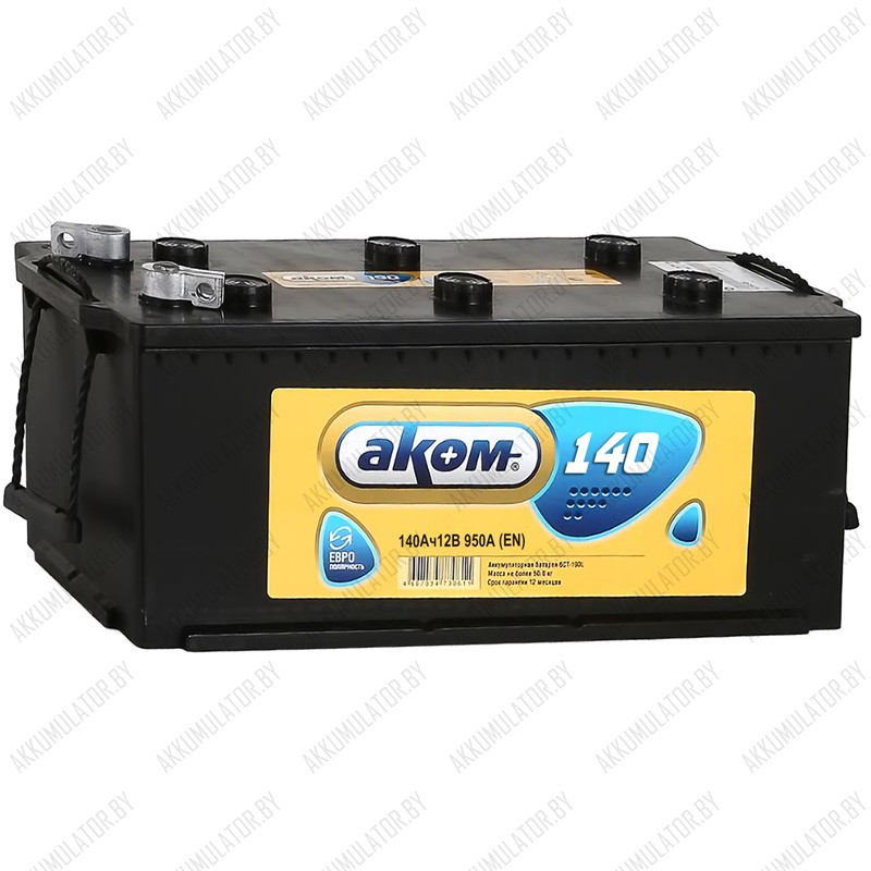 Аккумулятор AKOM Classic 6CT-140 / 140Ah / 920А - фото 1 - id-p75048263