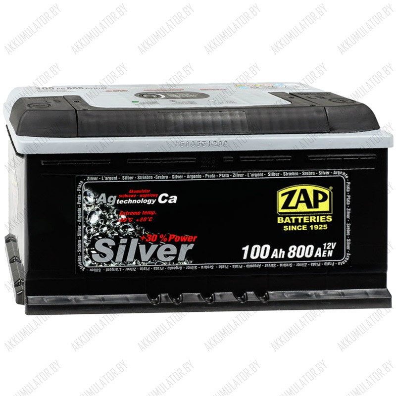 Аккумулятор ZAP Silver / 600 25 / 100Ah / 800А