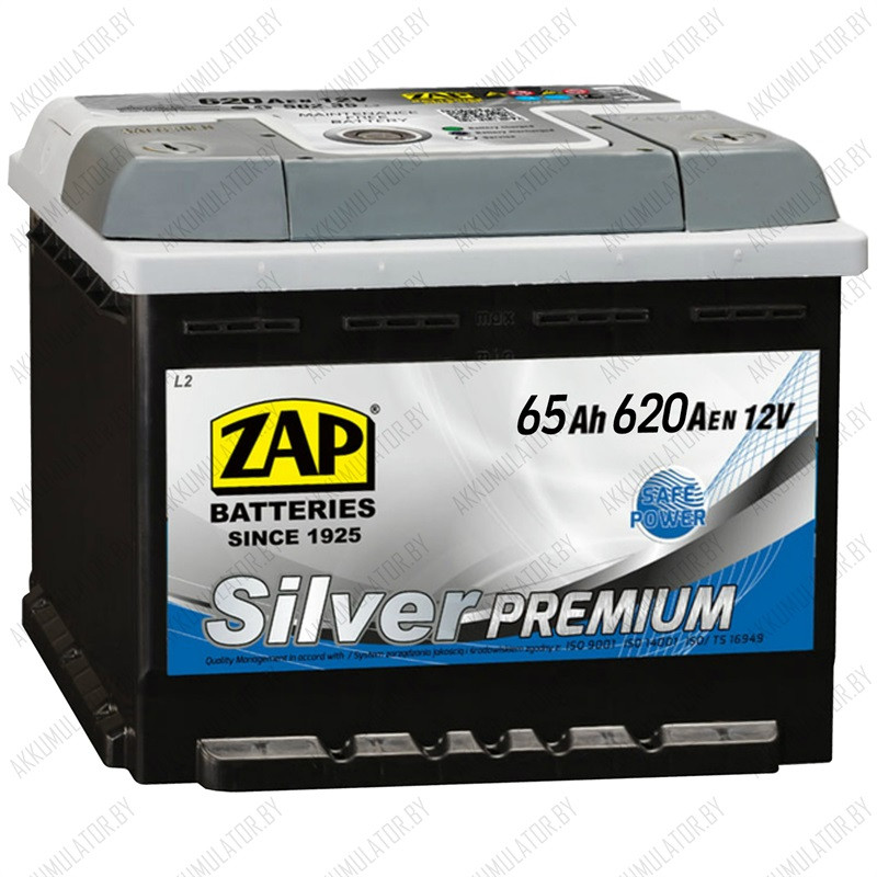 Аккумулятор ZAP Silver Premium / 565 35 / 65Ah / 620А - фото 1 - id-p75049184