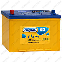 Аккумулятор AKOM Asia 6СТ-90VL / 90Ah / 800А / Прямая полярность