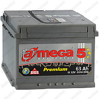 Аккумулятор A-Mega Premium 6СТ-63-А3 / Низкий / 63Ah / 610А / Обратная полярность / 242 x 175 x 175