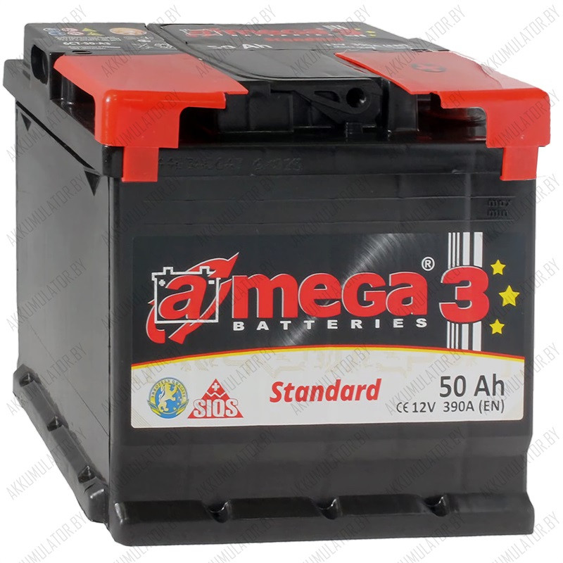 Аккумулятор A-Mega Standard / 50Ah / 390А - фото 1 - id-p75048290