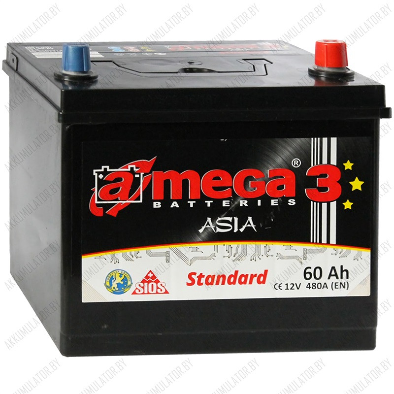 Аккумулятор A-Mega Standard Asia JR / 60Ah / 480А