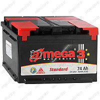 Аккумулятор A-Mega Standard / 74Ah / 720А / Прямая полярность