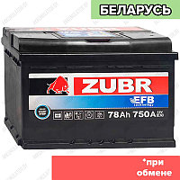 Аккумулятор Зубр EFB / 78Ah / 750А