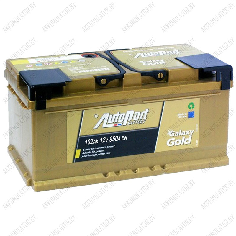 Аккумулятор AutoPart Galaxy Gold Ca-Ca / [602-560] / 102Ah / 950А / Обратная полярность / 353 x 175 x 190