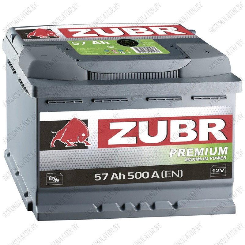 Аккумулятор Зубр Premium 57Ah / 500А - фото 1 - id-p75049240