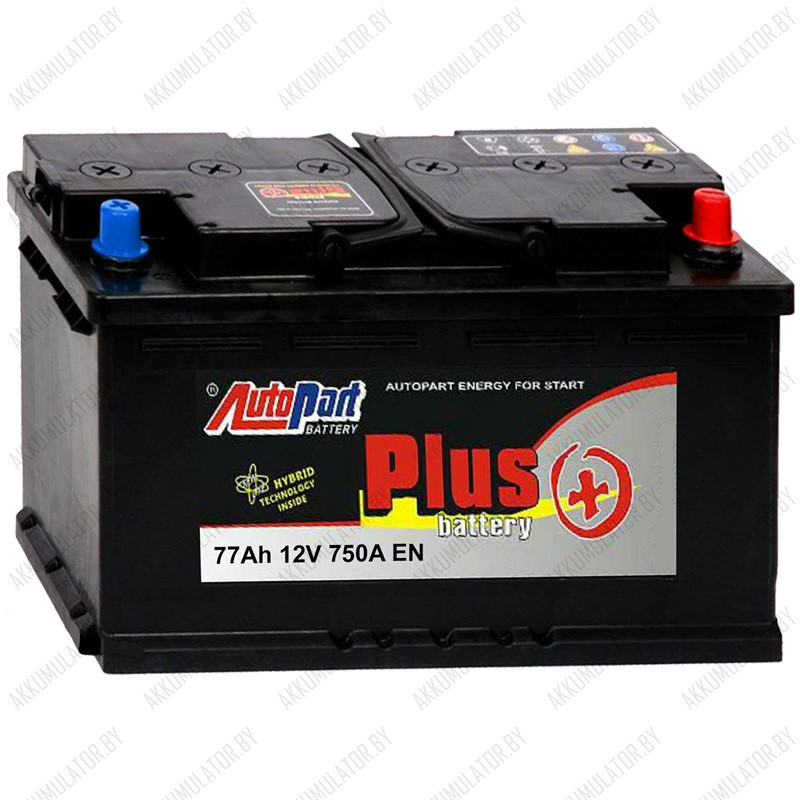 Аккумулятор AutoPart Plus AP772 / Низкий / 77Ah / 750А / Обратная полярность / 278 x 175 x 175