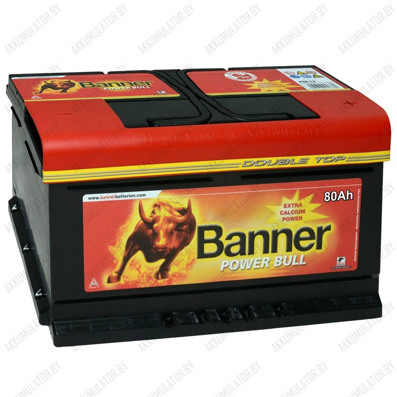 Аккумулятор Banner Power Bull / P80 14 / Низкий / 80Ah / 700А - фото 1 - id-p75048354