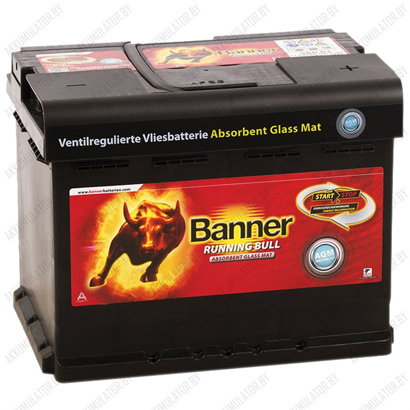 Аккумулятор Banner Running Bull AGM / 560 01 / 60Ah / 600А