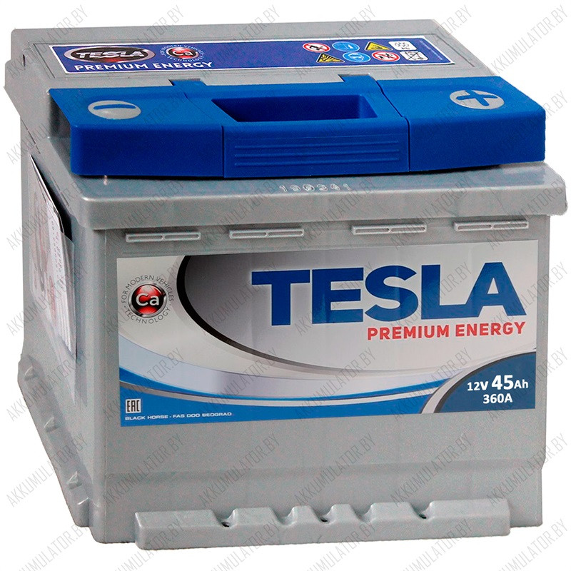 Аккумулятор Tesla Premium Energy 45 R / 45Ah / 360А - фото 1 - id-p122516454