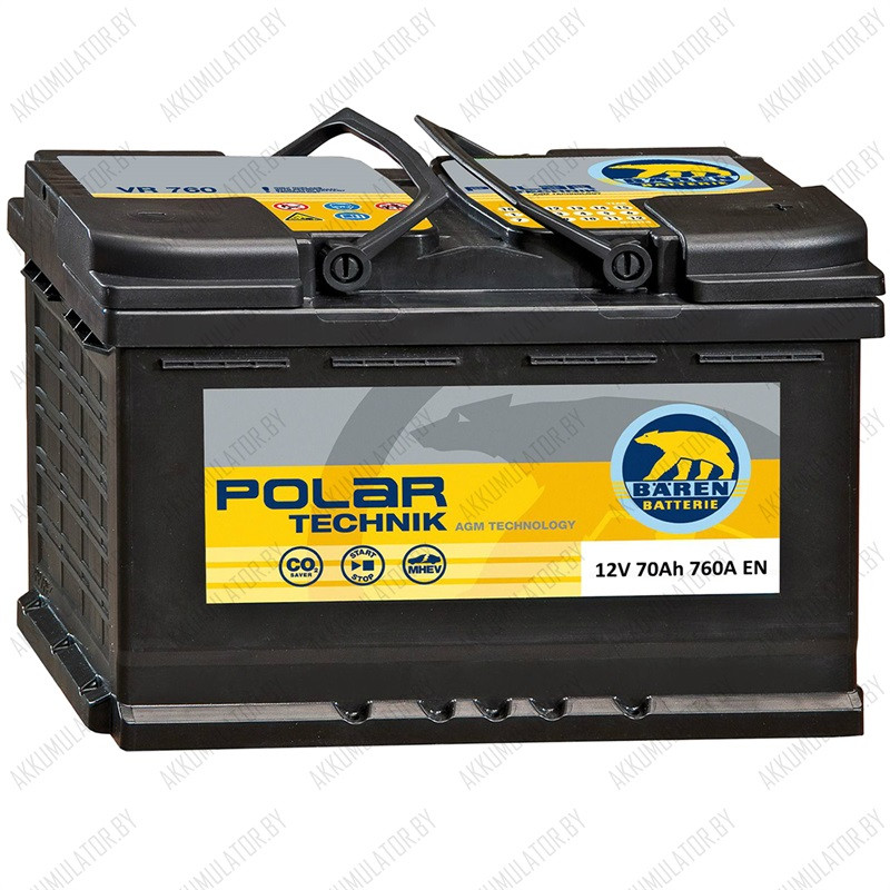 Аккумулятор Baren Polar Technik VR760 AGM / 70Ah / 760А - фото 1 - id-p75048397