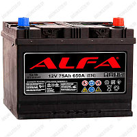Аккумулятор Alfa Hybrid Asia / 75Ah / 650А / Asia / Обратная полярность / 261 x 173 x 200 (220)
