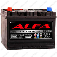 Аккумулятор Alfa Hybrid Asia / 75Ah / 650А / Asia / Прямая полярность / 261 x 173 x 200 (220)
