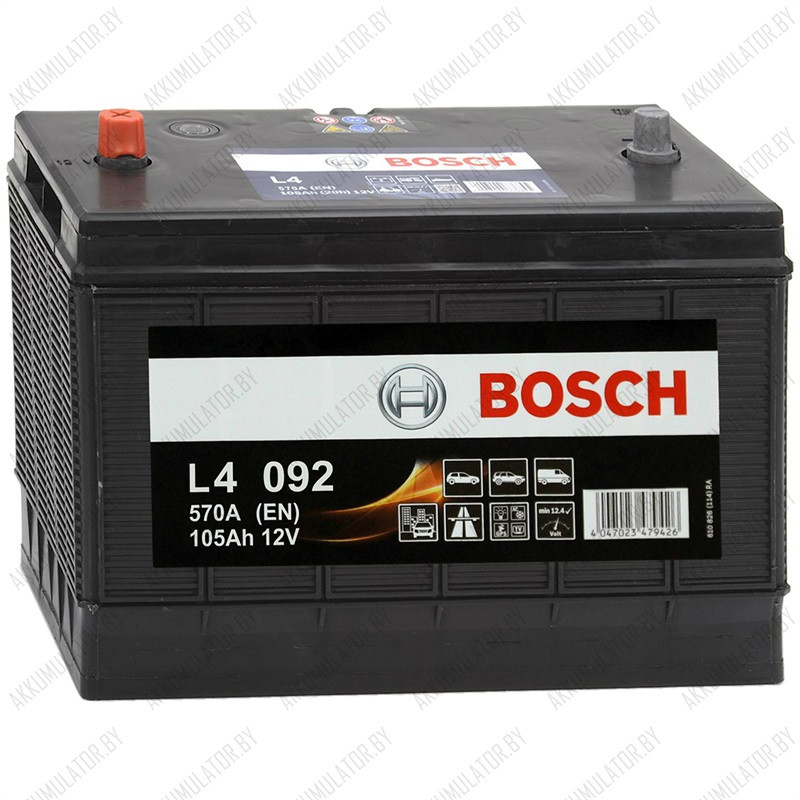 Аккумулятор Bosch L4 092 L40 330 / 105Ah / 570А / Обратная полярность / 330 x 175 x 240