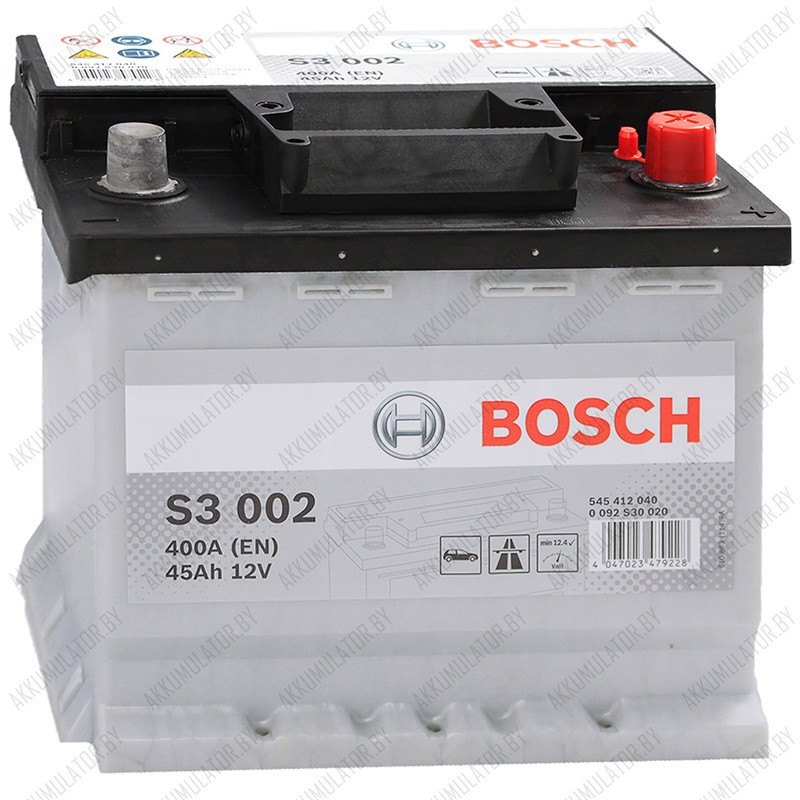 Аккумулятор Bosch S3 002 / [545 412 040] / 45Ah / 400А - фото 1 - id-p75048438