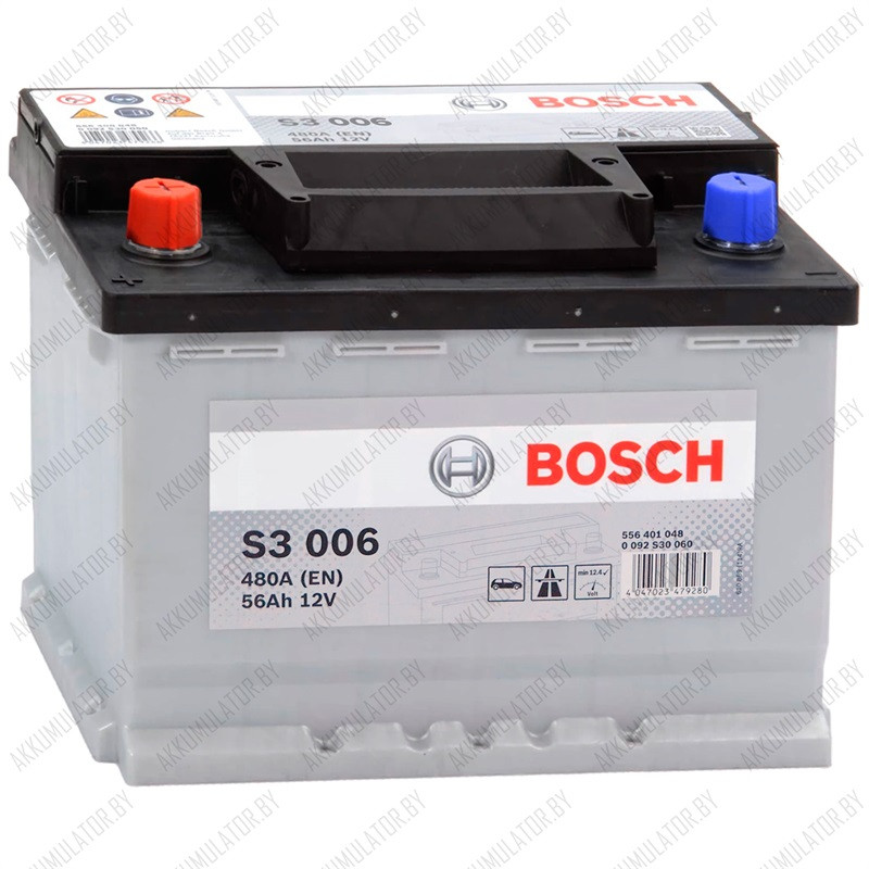 Аккумулятор Bosch S3 006 / [556 401 048] / 56Ah / 480А / Прямая полярность