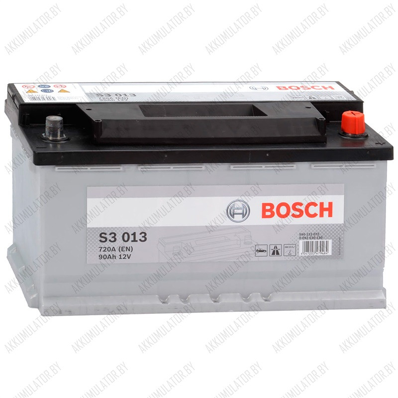 Аккумулятор Bosch S3 013 / [590 122 072] / 90Ah / 720А - фото 1 - id-p75048444