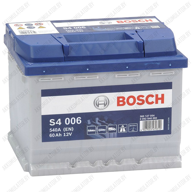 Аккумулятор Bosch S4 006 / [560 127 054] / Низкий / 60Ah / 540А / Прямая полярность