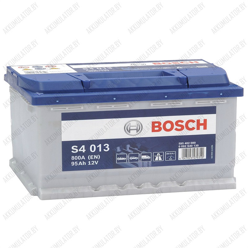 Аккумулятор Bosch S4 013 / [595 402 080] / 95Ah / 800А - фото 1 - id-p75048456