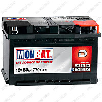 Аккумулятор Monbat Dynamic 80 R / 80Ah / 770А / Обратная полярность / 278 x 175 x 190
