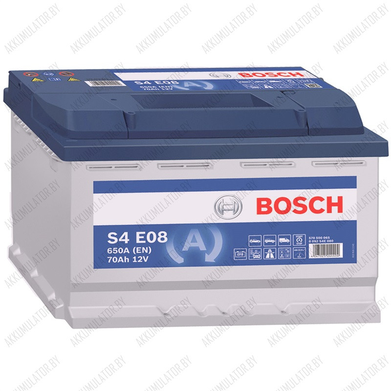 Аккумулятор Bosch S4 E08 / [570 500 065] EFB / 70Ah / 650А - фото 1 - id-p75048471