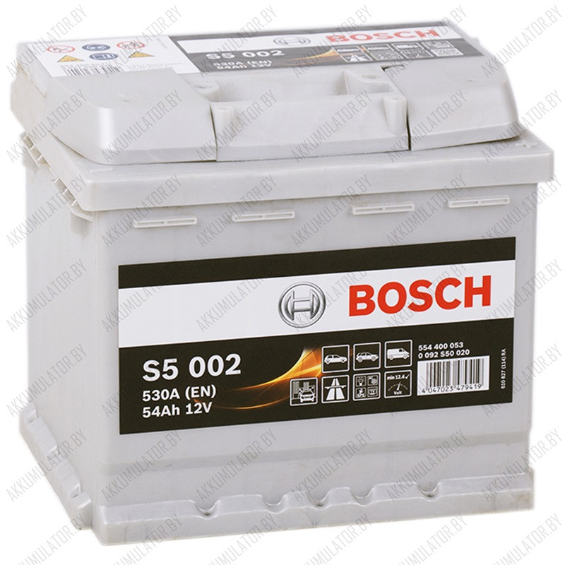 Аккумулятор Bosch S5 002 / [554 400 053] / 54Ah / 530А - фото 1 - id-p75048473