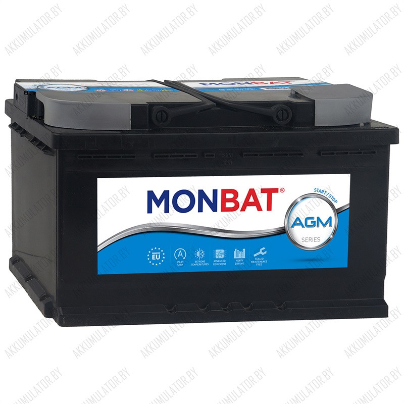 Аккумулятор Monbat AGM 80 R / 80Ah / 800А - фото 1 - id-p123105670