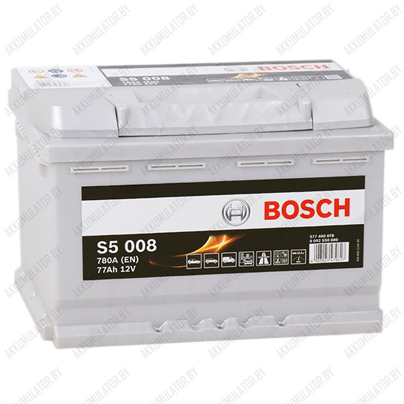 Аккумулятор Bosch S5 008 / [577 400 078] / 77Ah / 780А - фото 1 - id-p75048478