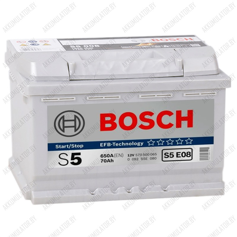 Аккумулятор Bosch S5 EFB E08 / [570 500 065] / 70Ah / 650А