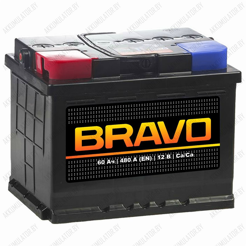 Аккумулятор BRAVO 6CT-60 / 60Ah / 480А / Прямая полярность