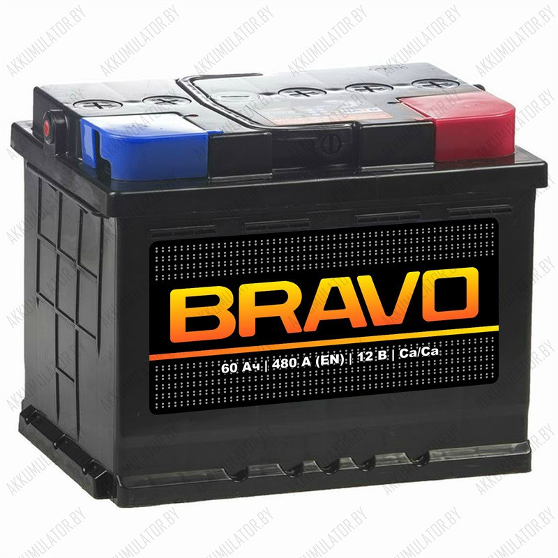 Аккумулятор BRAVO 6CT-60 / 60Ah / 480А / Обратная полярность / 242 x 175 x 190