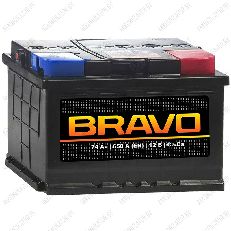 Аккумулятор BRAVO 6CT-74 / 74Ah / 650А