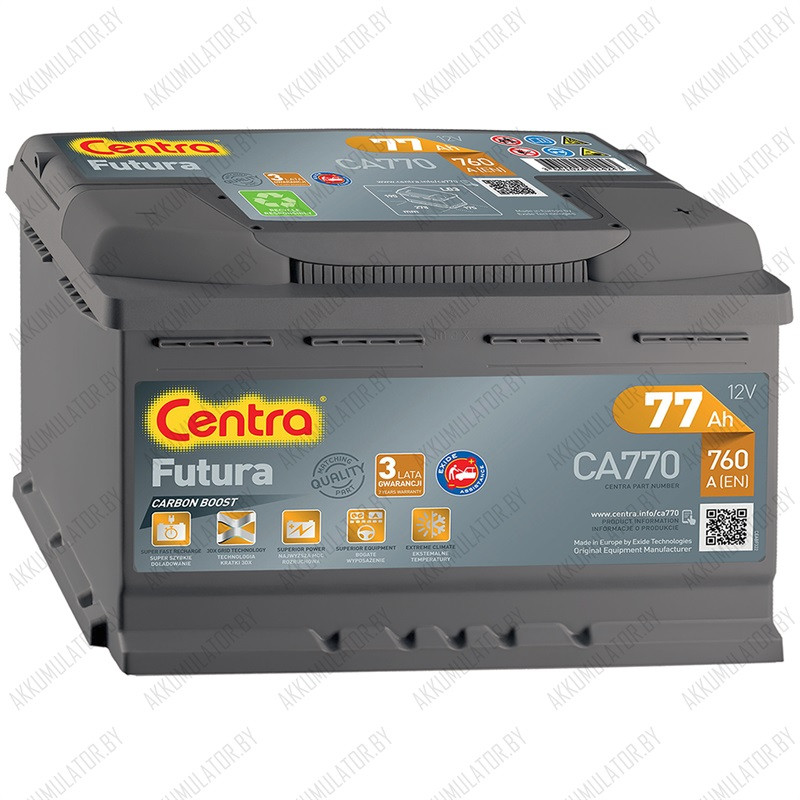 Аккумулятор Centra Futura CA770 / 77Ah / 760А