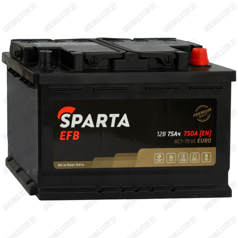 Аккумулятор AKOM Sparta EFB / 75Ah / 750А - фото 1 - id-p183895702