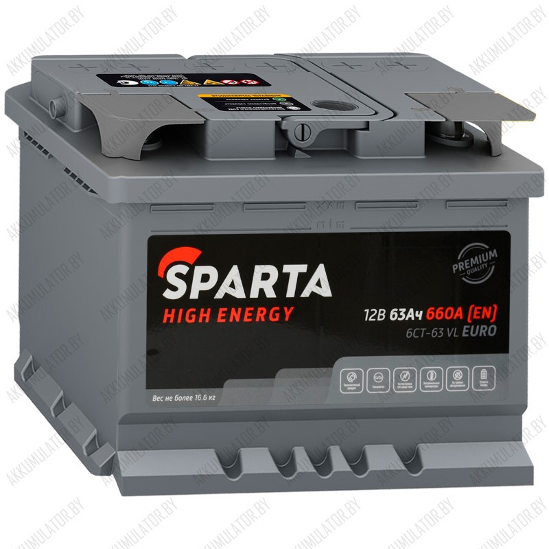 Аккумулятор AKOM Sparta High Energy / 63Ah / 660А - фото 1 - id-p183895712