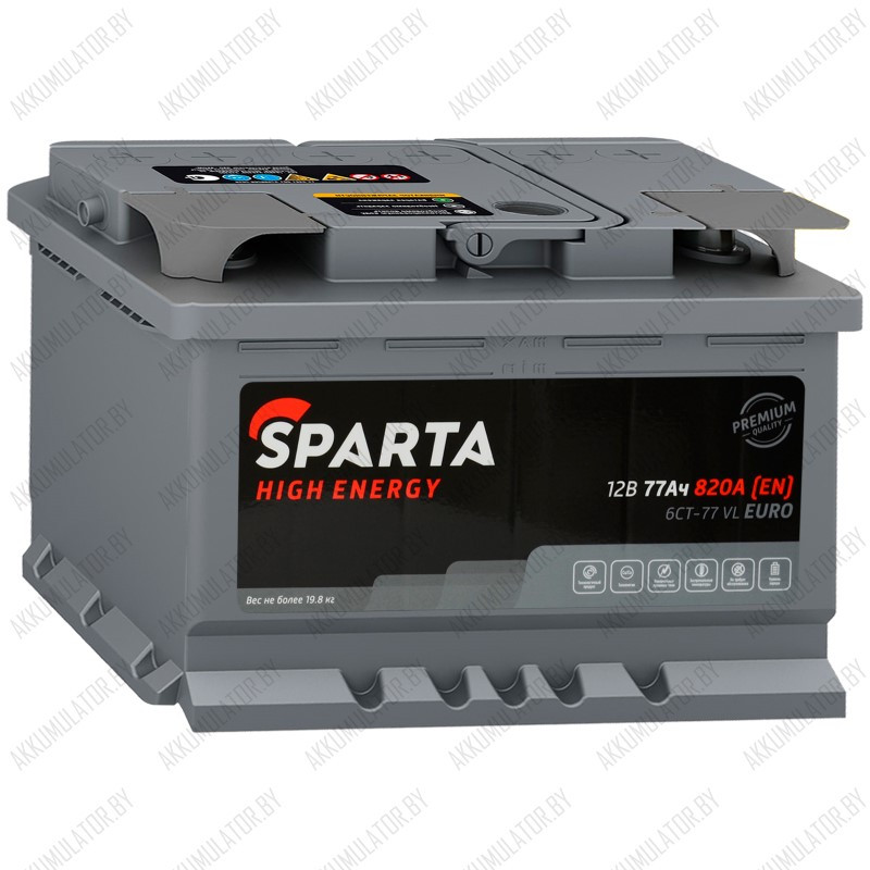 Аккумулятор SPARTA High Energy / 77Ah / 820А